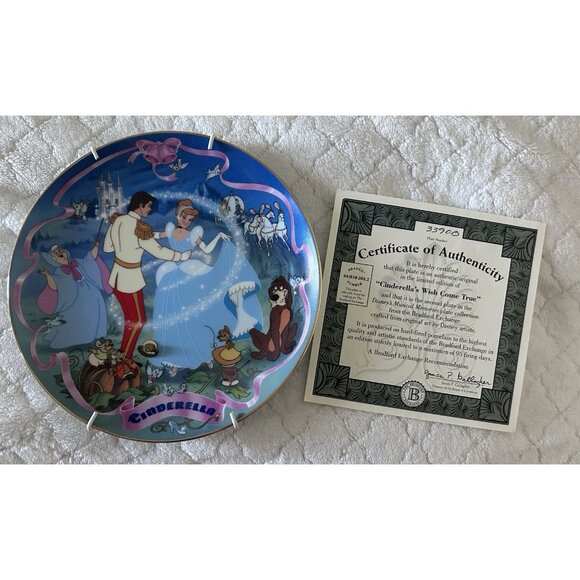 Disney Cinderella Bradford Exchange Wish Come True Plate Musical Memories - Picture 1 of 5